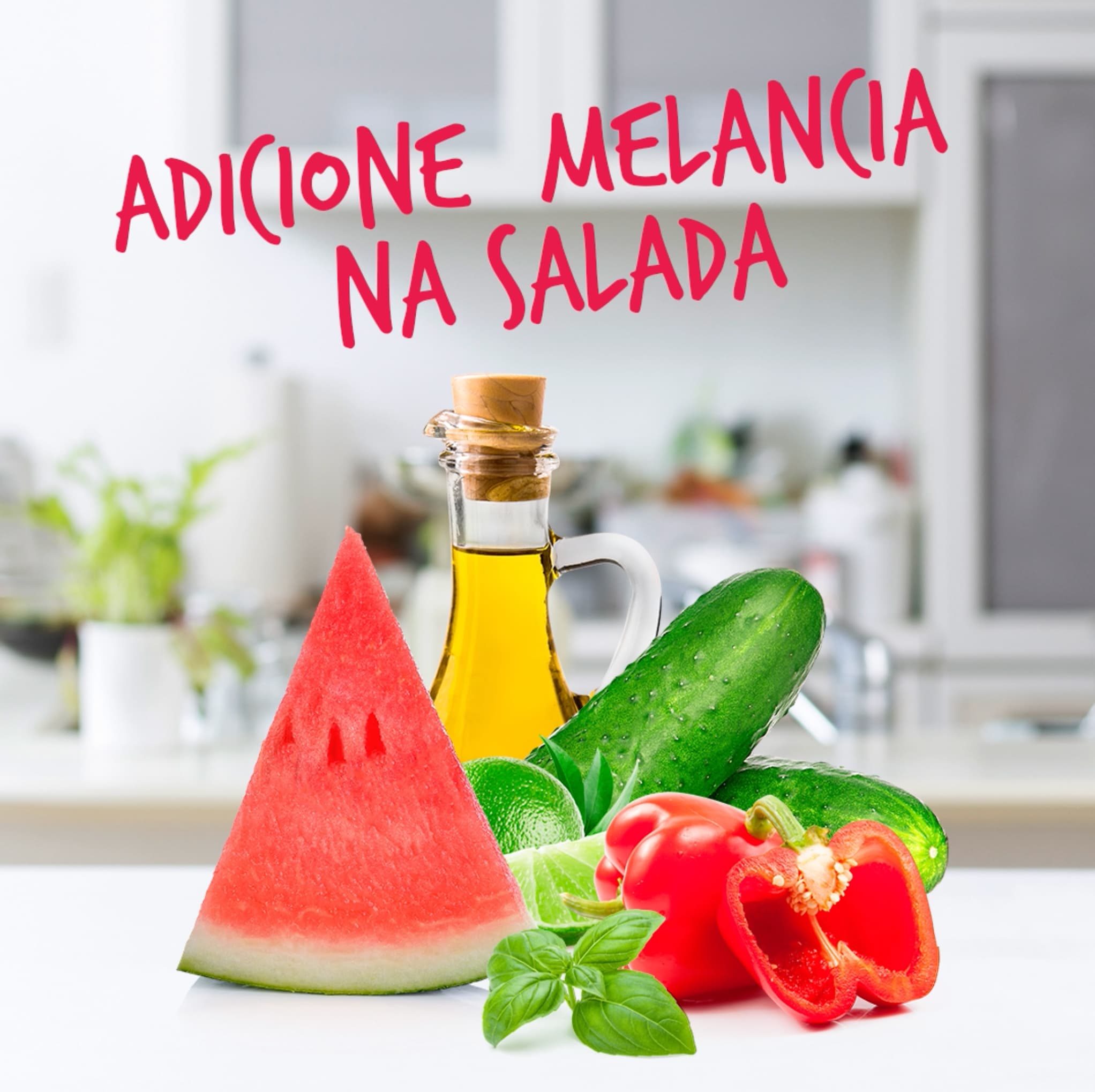 Melancia Pingo Doce na salada