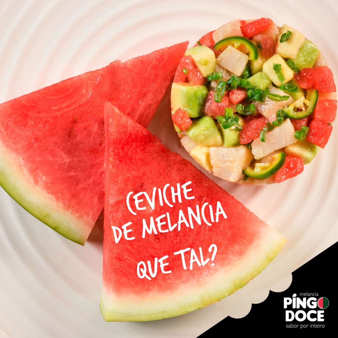 Ceviche de melancia Pingo Doce