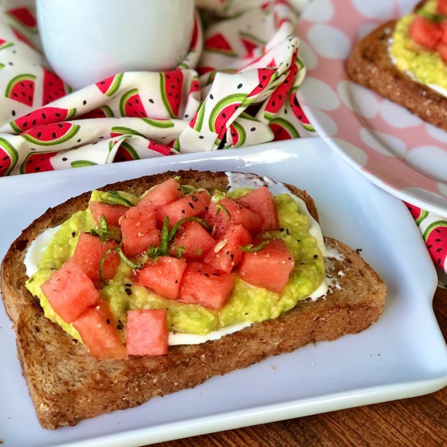 Avocado Toast com cubos de melancia Pingo Doce