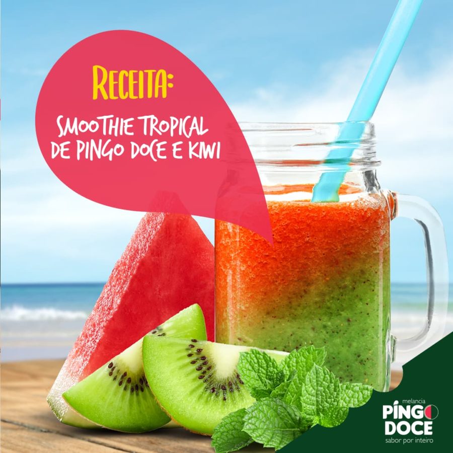 Smoothie Tropical de melancia Pingo Doce e kiwi