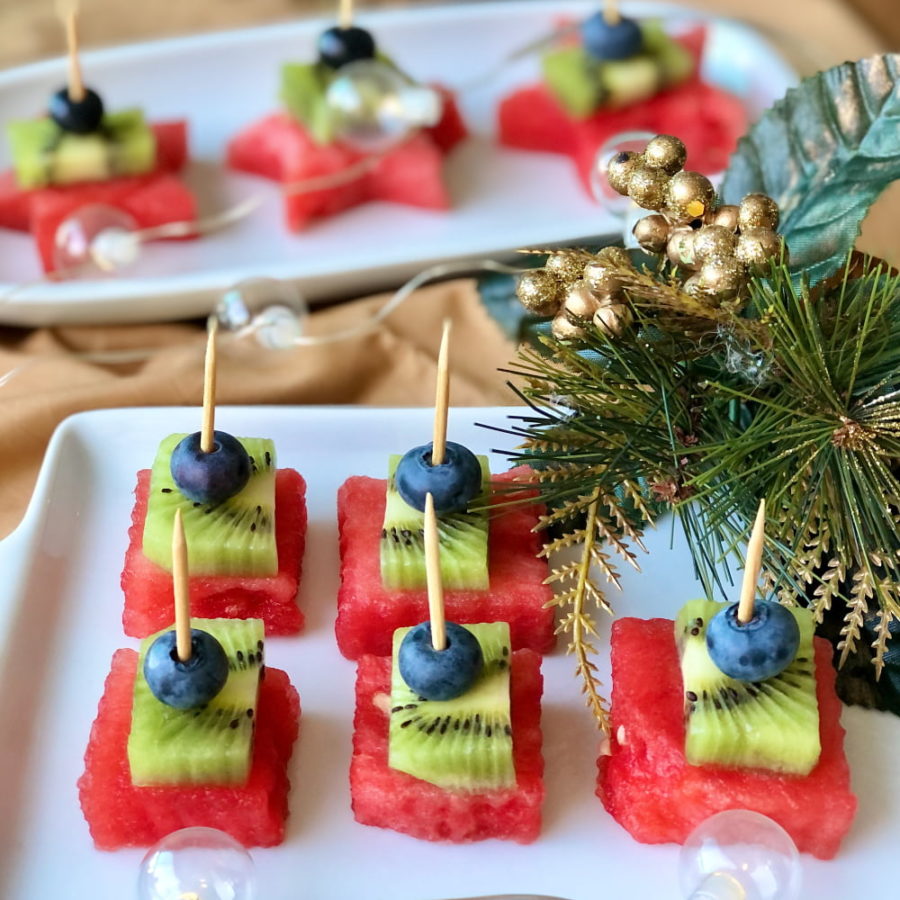 Aperitivos para o Natal com melancia Pingo Doce