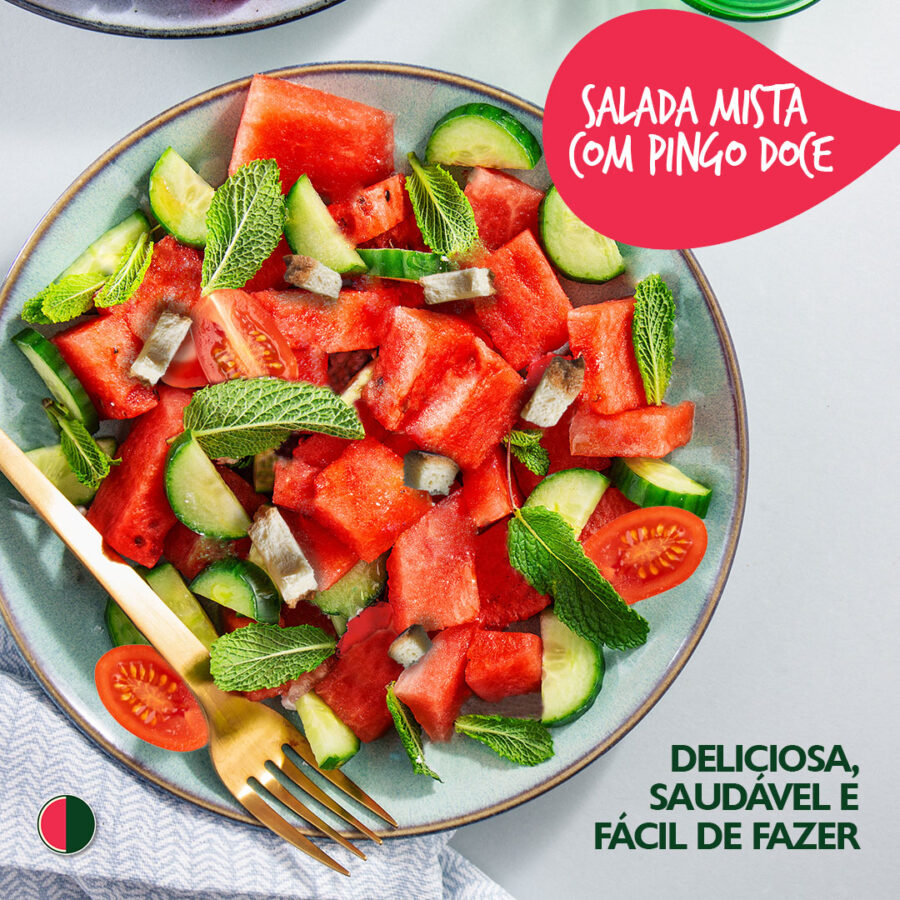 Salada mista com Melancia Pingo Doce