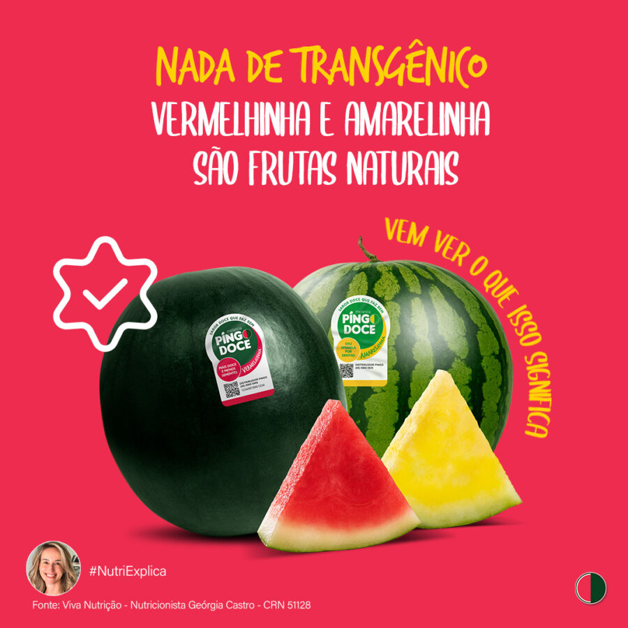 Vermelhinha e Amarelinha são frutas naturais, não são transgênicas