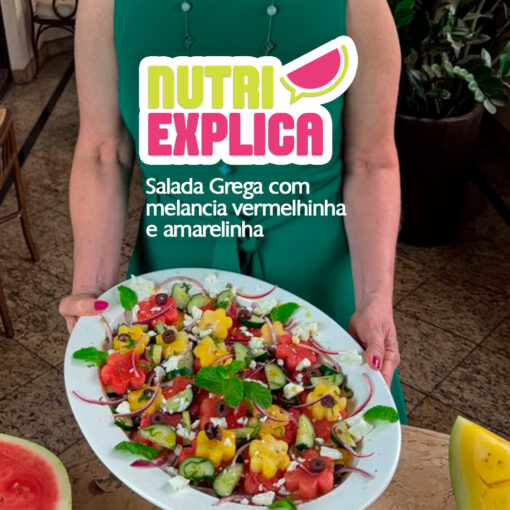 Salada grega com melancia: a receita que hidrata, restaura e ainda impressiona